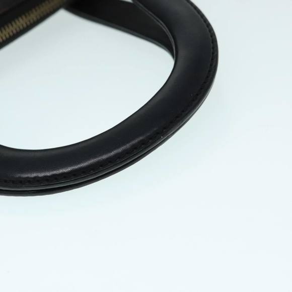 CELINE Macadam Canvas Hand Bag PVC Leather Black Gold Auth 91011 - Picture 8 of 16